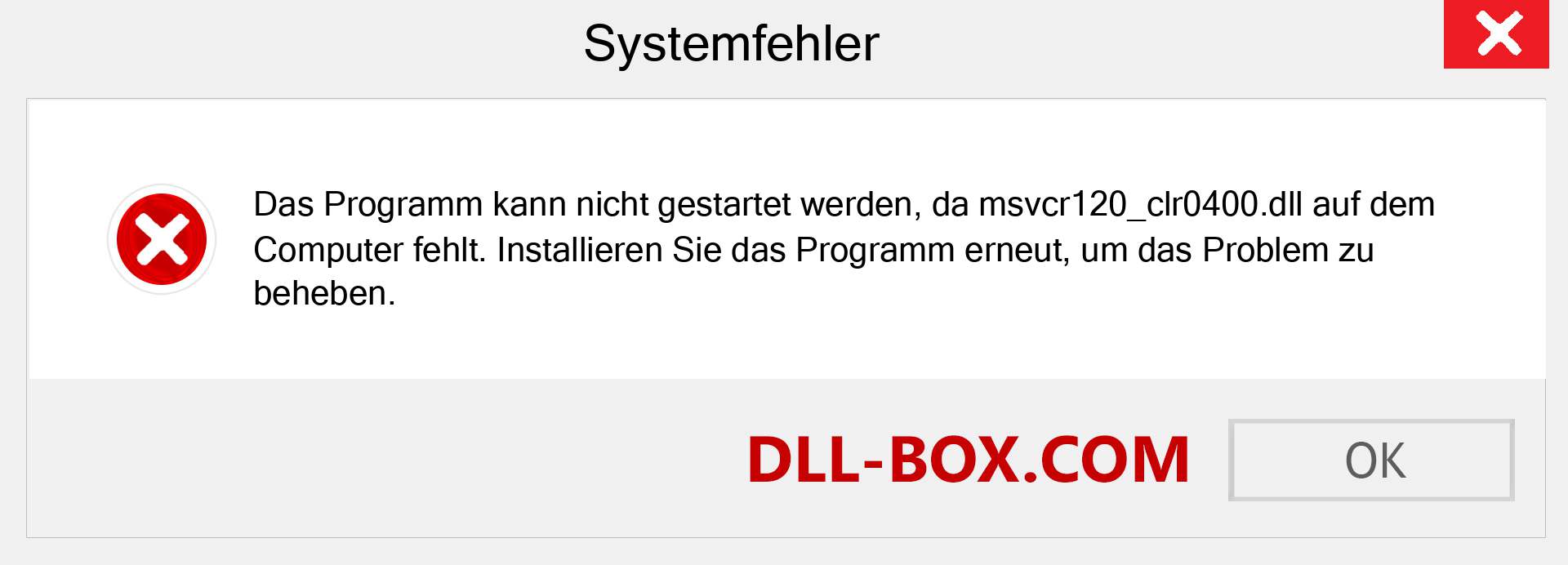 msvcr120_clr0400.dll-Datei fehlt?. Download für Windows 7, 8, 10 - Fix msvcr120_clr0400 dll Missing Error unter Windows, Fotos, Bildern